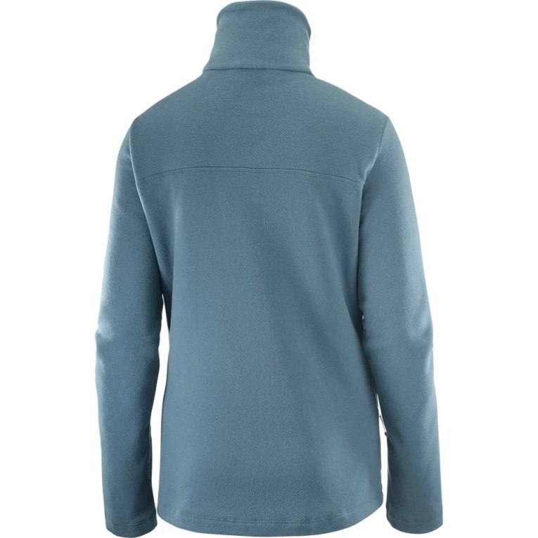 Dámské Bundy Salomon Essential Cosy Fleece Full Zip Tyrkysové | CZ 90TYJXO